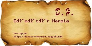 Dömötör Hermia névjegykártya